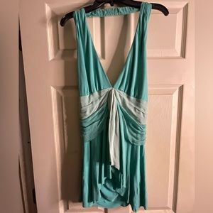 Greenish, turquoise halter top